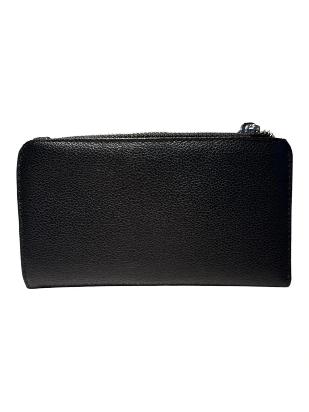 Christian Lacroix Bryce Pebble ID Fold Zipper Wallet Black | NWT